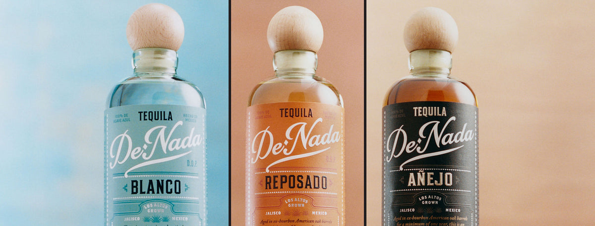De Nada Blanco, Reposado and Añejo in the new glass bottles
